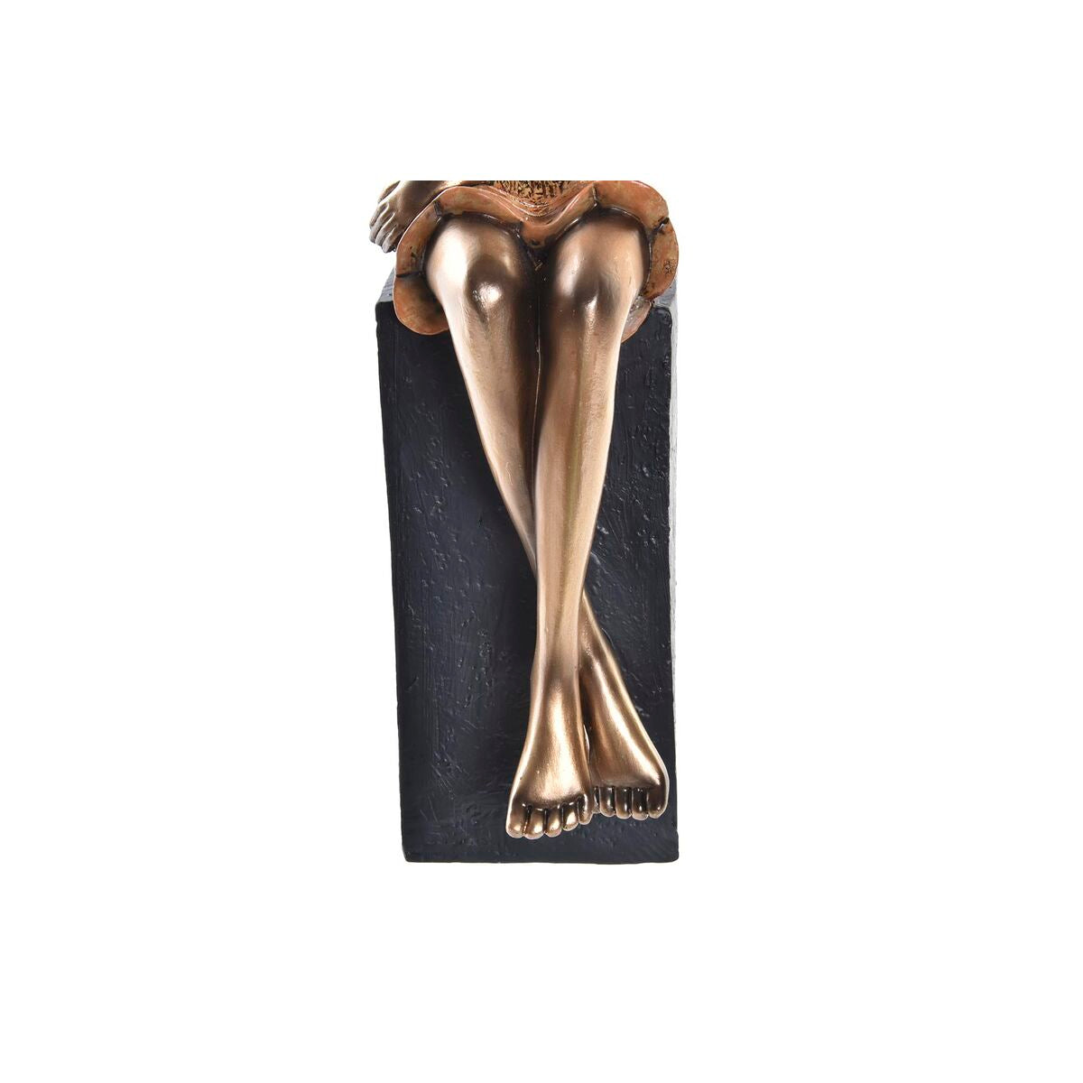 Koristehahmo nainen, kullattu & turkoosi resiini 9 x 10 x 35 cm, 2 kpl moderni