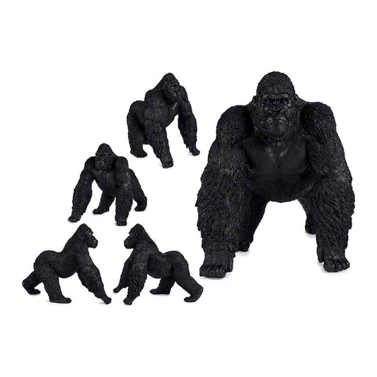 Koristehahmo gorilla musta 30×36×45 cm, resiinistä, olohuoneeseen & toimistoon