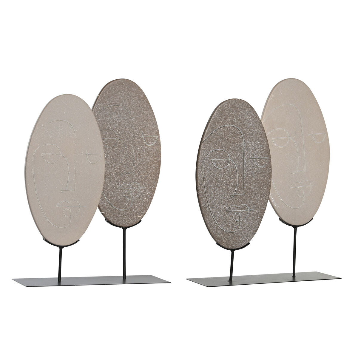 Koristehahmo 27 x 8 x 35,5 cm 2 kpl, beige & vaaleanruskea moderni sisustukseen