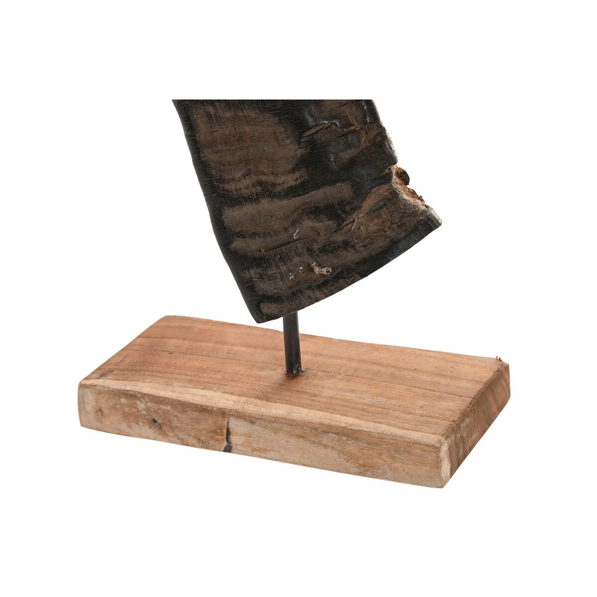 Koristehahmo 65 cm, musta & luonnollinen puujalalla, moderniin olohuoneeseen