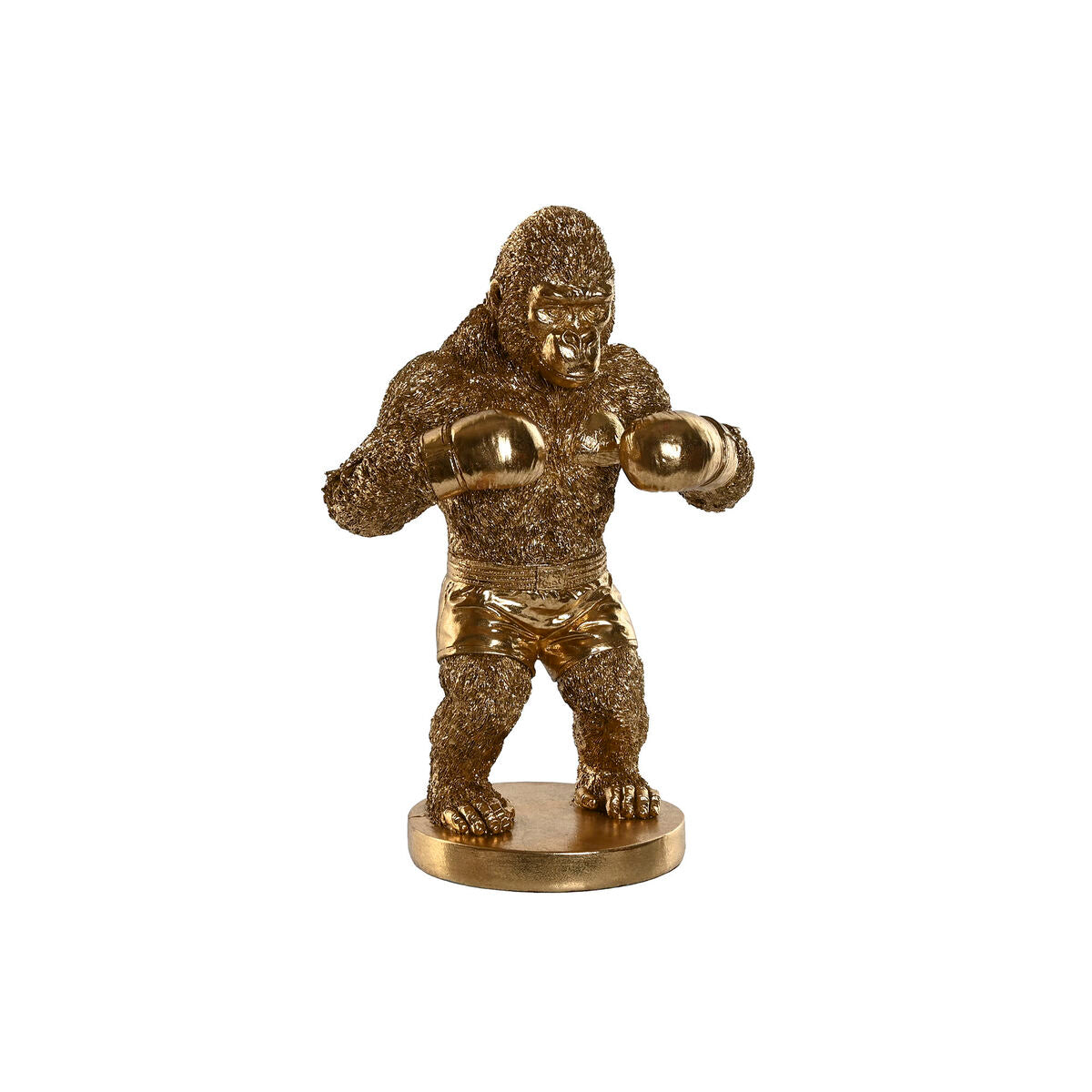Koristehahmo gorilla kullattu hartsi 24 x 16 x 33,5 cm sisustukseen pöydälle