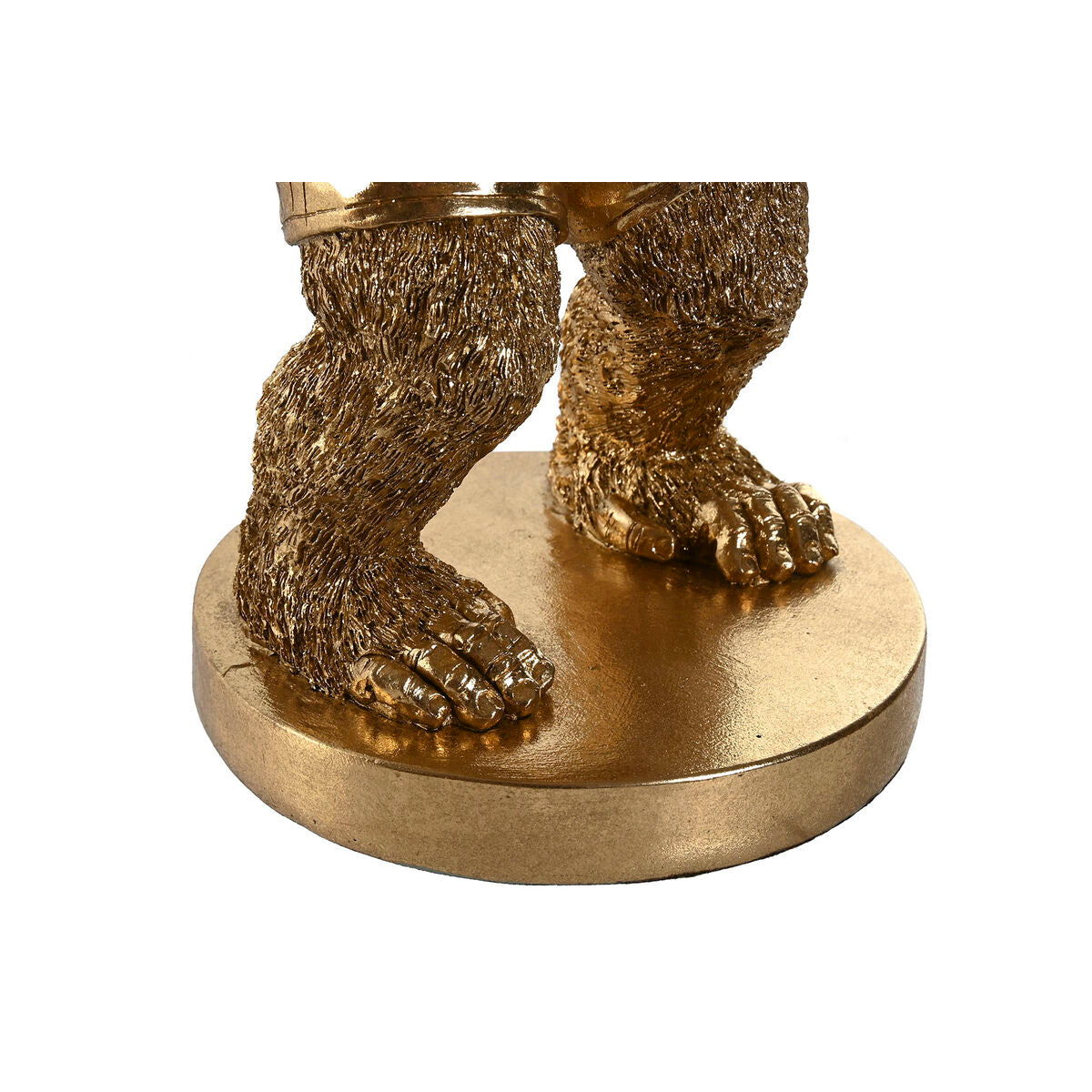 Koristehahmo gorilla kullattu hartsi 24 x 16 x 33,5 cm sisustukseen pöydälle