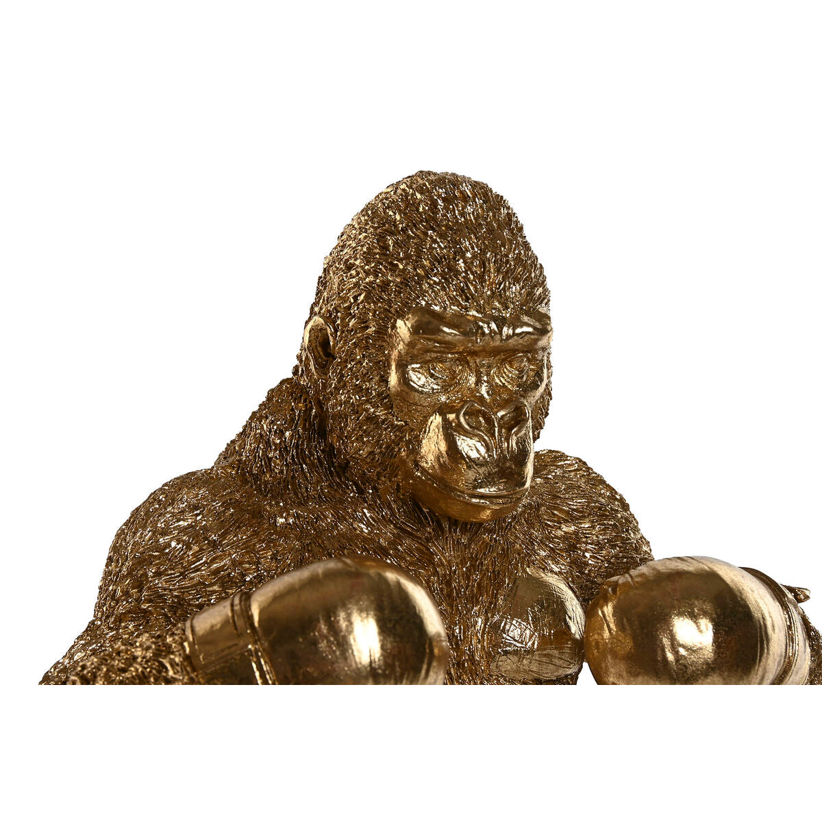 Koristehahmo gorilla kullattu hartsi 24 x 16 x 33,5 cm sisustukseen pöydälle