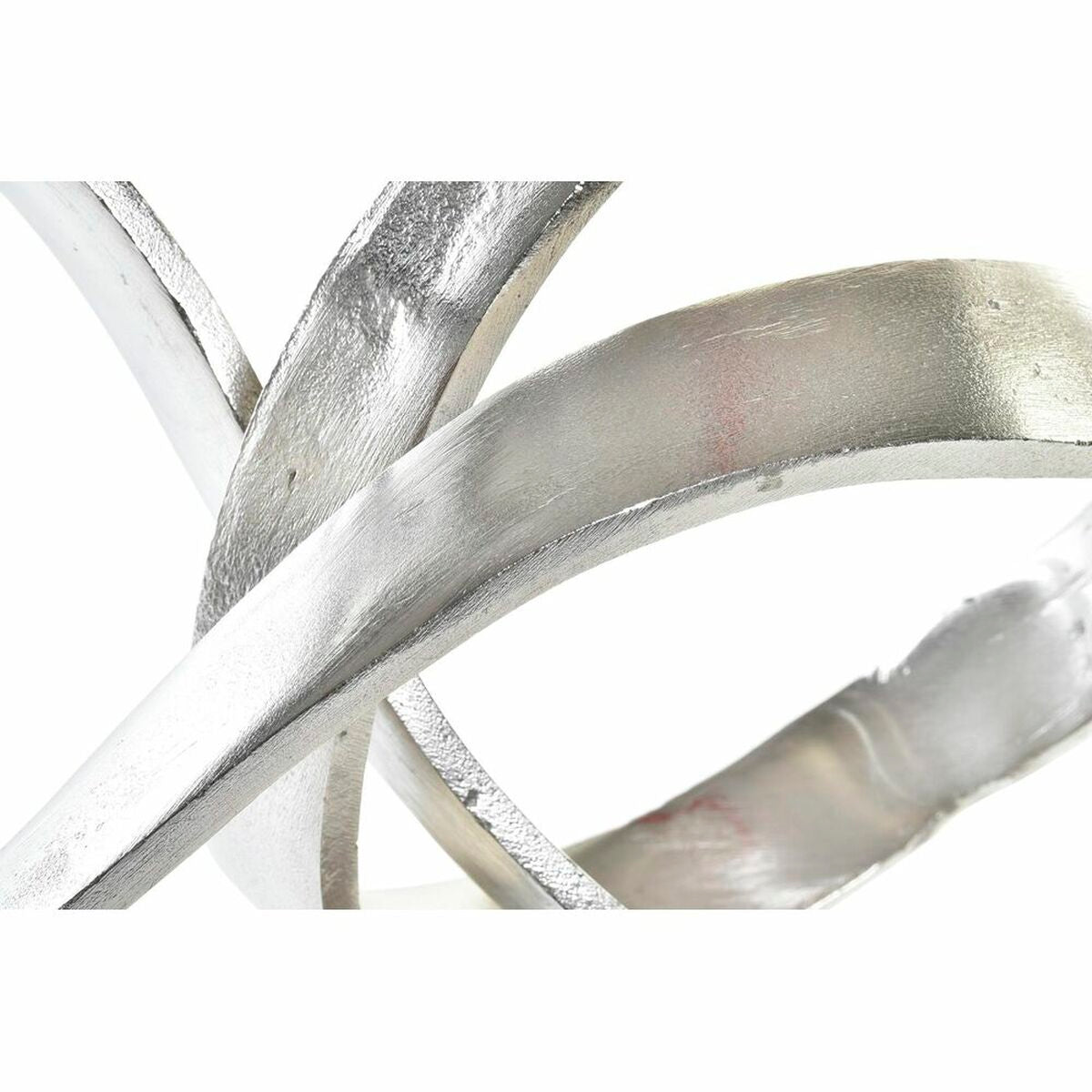 Koristehahmo abstrakti hopea alumiini 42 x 18 x 33 cm moderni, sisustukseen