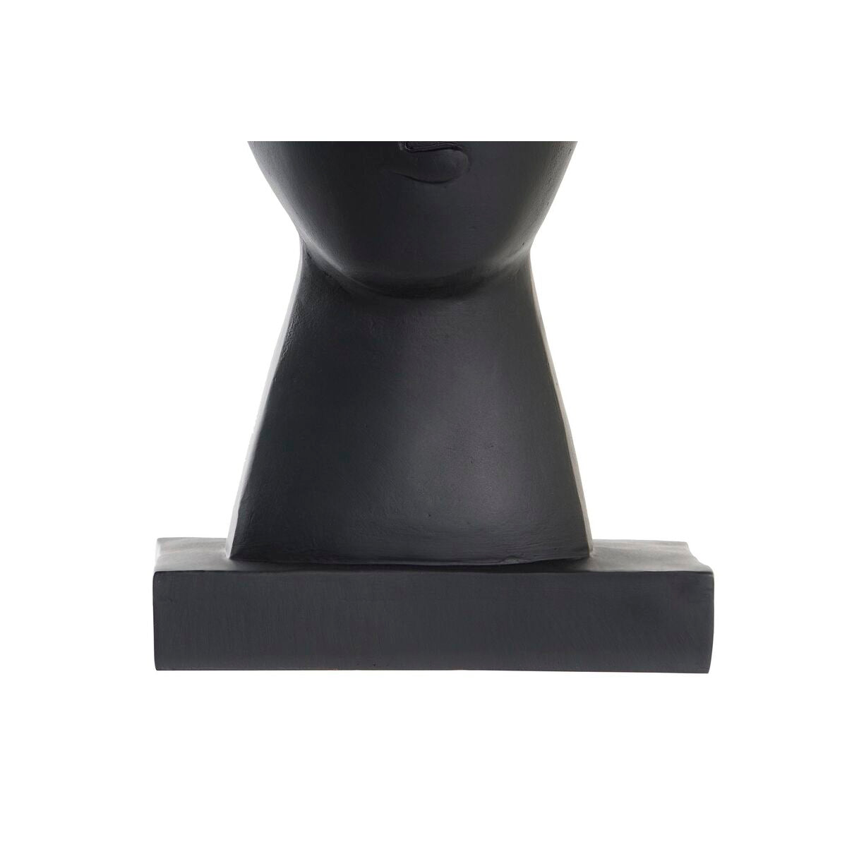 Koristehahmo kasvot resiini, musta & kullattu, 14,5×10,5×27,5 cm, 2 kpl