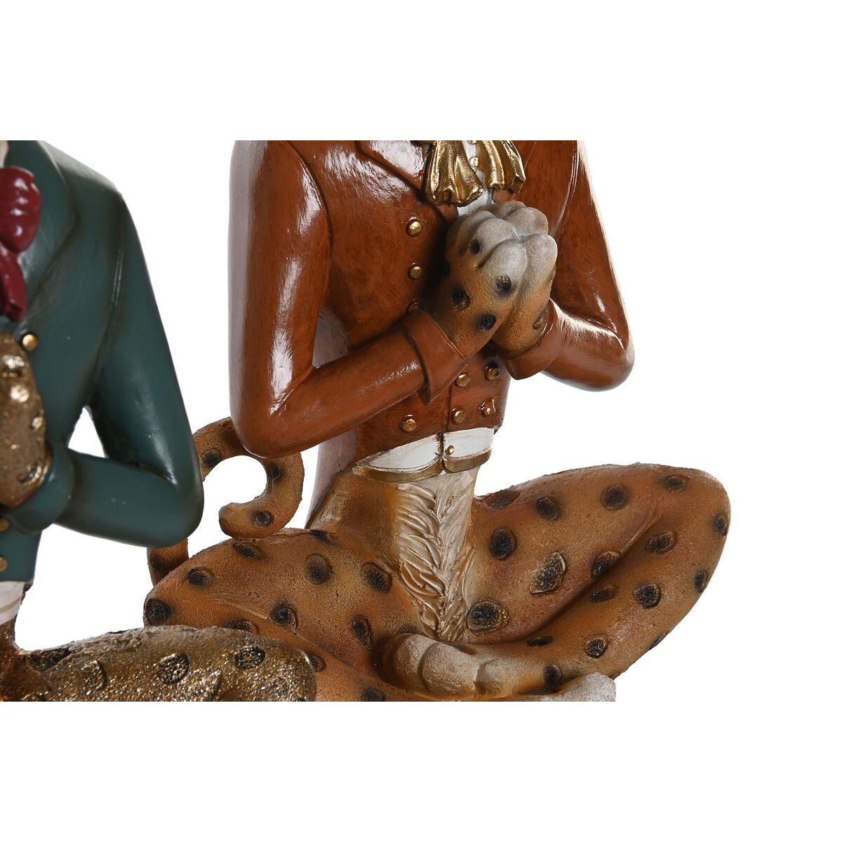 Koristehahmo leopardi, kullattu, resiini 16 x 9,5 x 23 cm, 2 kpl, pöytäkoriste