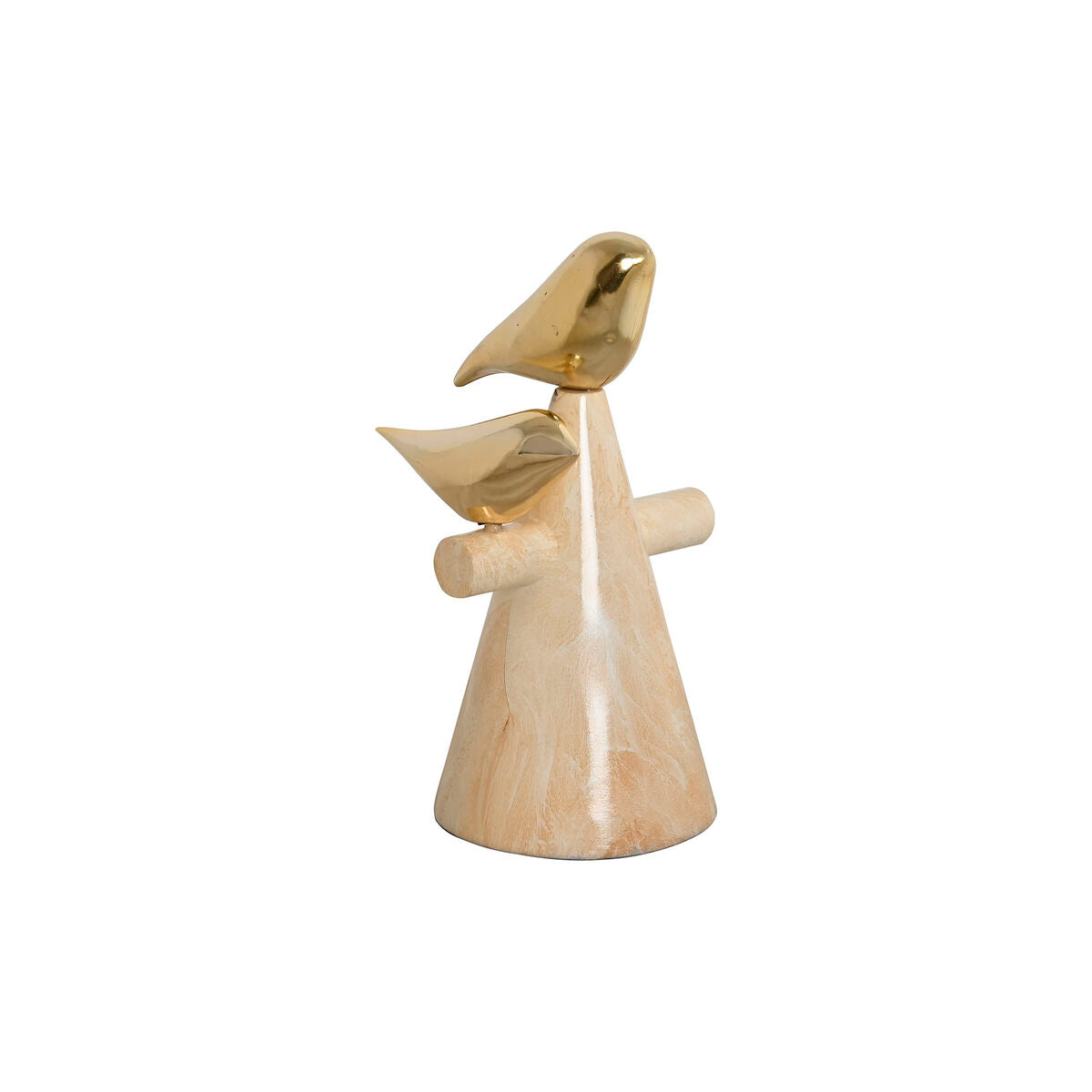 Koristehahmo linnut, kullattu norsunluu hartsi 16,5 x 14 x 27 cm romanttinen
