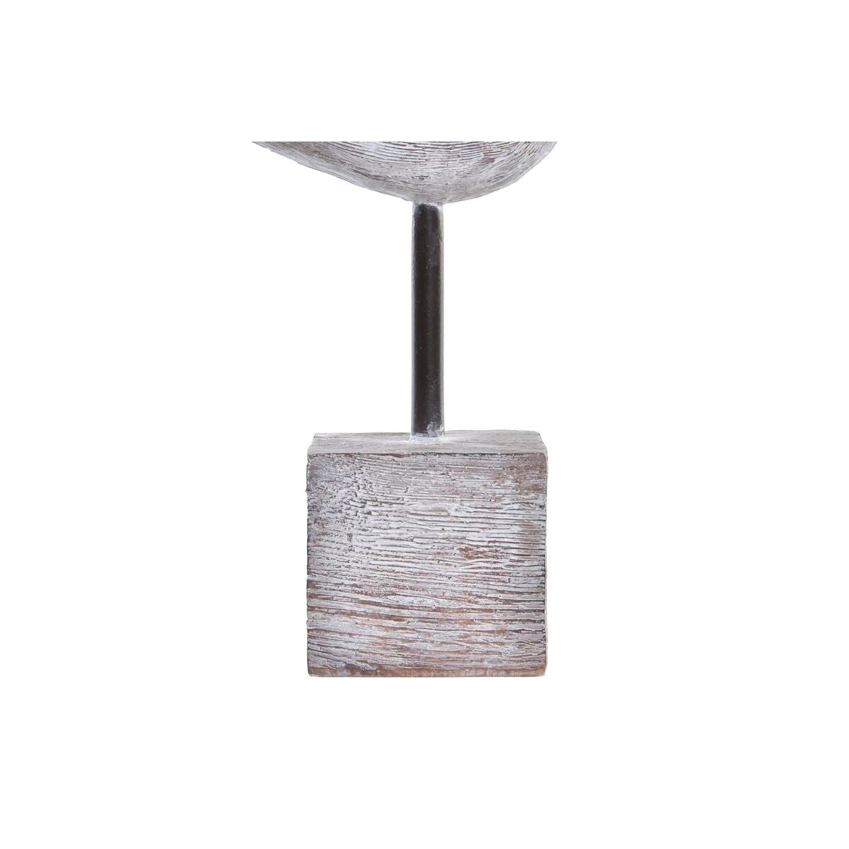 Koristehahmo lintu harmaa, resiini Välimeren tyyli jalustalla 23 x 9 x 26,7 cm