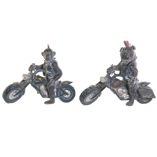 Koristehahmo motoristi resiinistä, tummanharmaa 24×15×29 cm, sis. 2 osaa