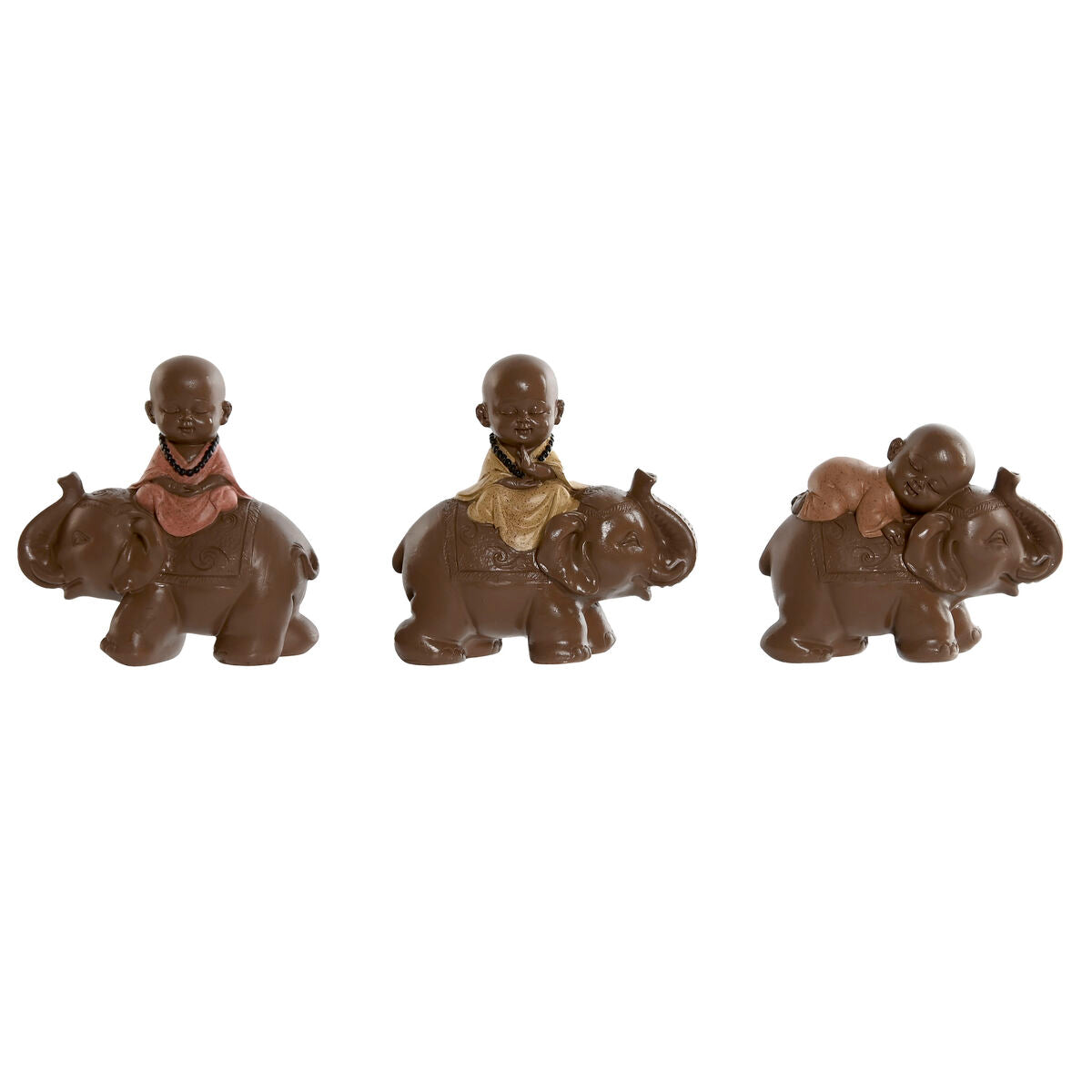 Koristehahmo munkki hartsi itämainen norsu 3 kpl, moniväriset 13×6×12,5 cm