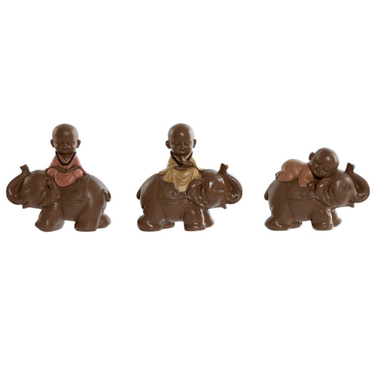 Koristehahmo munkki hartsi itämainen norsu 3 kpl, moniväriset 13×6×12,5 cm