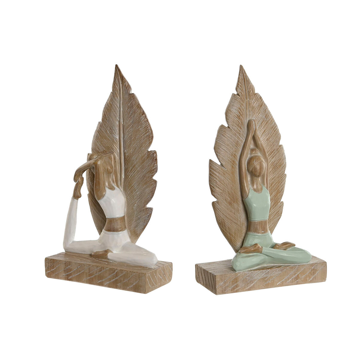 Koristehahmo scandi hartsi 15,5 x 7,5 x 26,5 cm, 2 kpl, valkoinen & vihreä