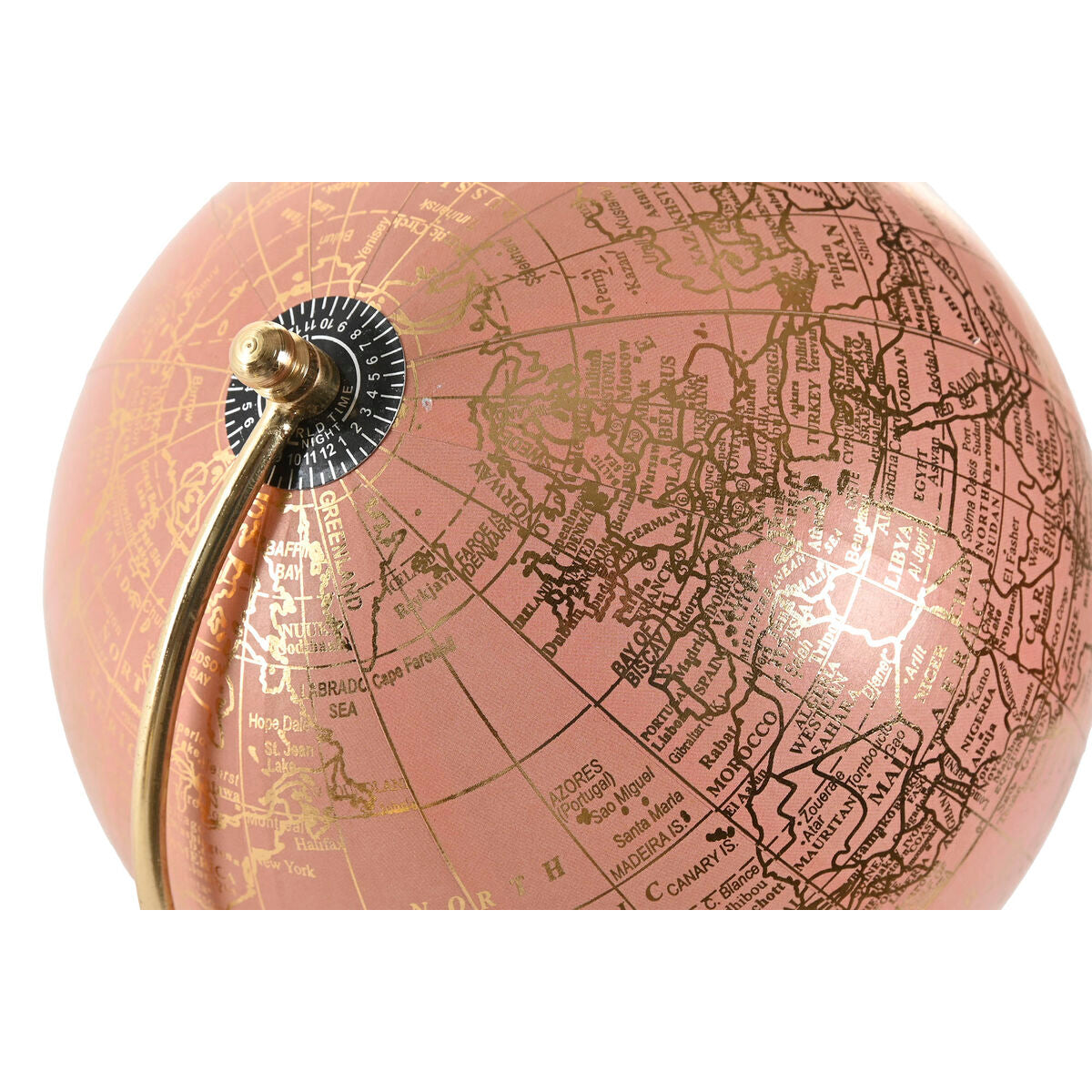 Koristehahmo valkoinen pinkki kullattu urbaani sisustuskoriste PVC marmori rauta