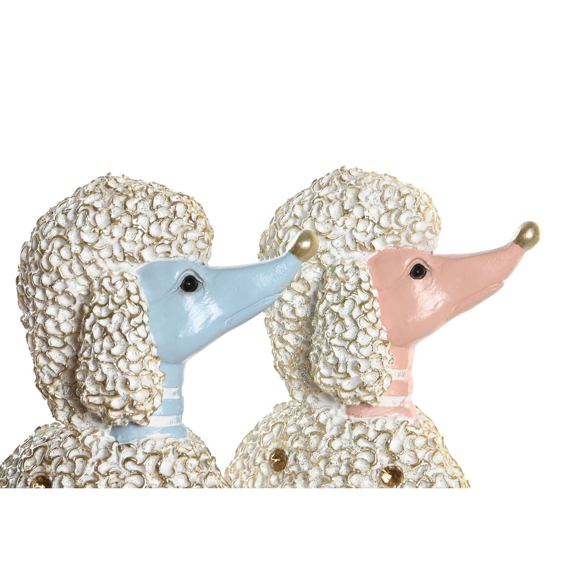Koristehahmo villakoira scandi, 18 x 10 x 30,5 cm, 2 kpl, sininen & pinkki