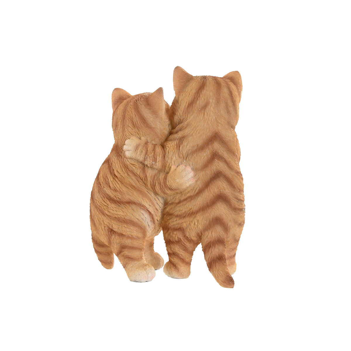 Koristekissa 2 kpl, polyresin kissapatsas pariskunta 13,5×9×18 cm ruskea harmaa