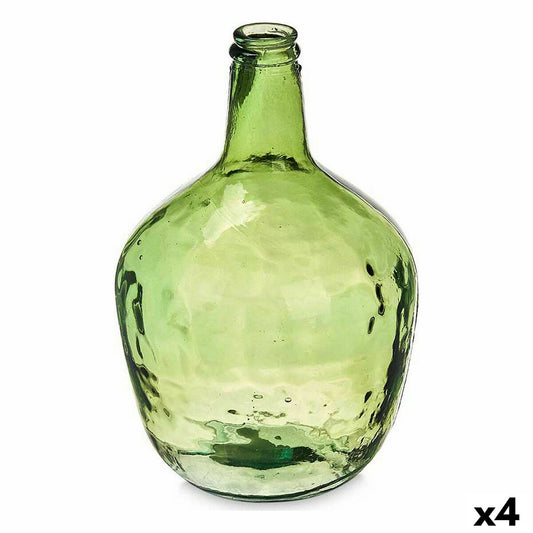 Koristepullo 4 l vihreä sileä lasi 17 x 29 x 17 cm, 4 kpl, setti kierrätyslasi
