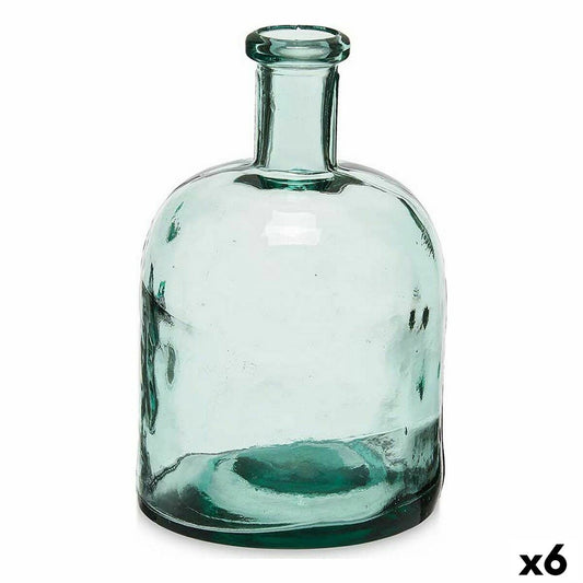Koristepullo kierrätetty lasi 2,25 l, läpikuultava vihreä 15×24,5×15 cm, 6 kpl