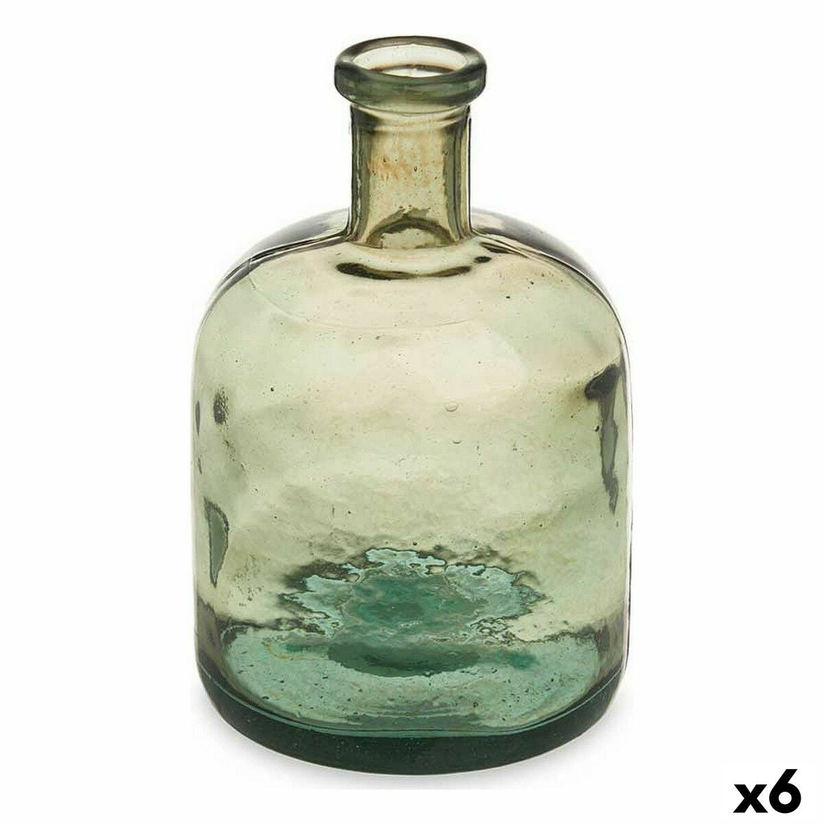 Koristepullo kierrätyslasia champagne 2,25 l 15 x 24 x 15 cm sisustukseen, 6 kpl