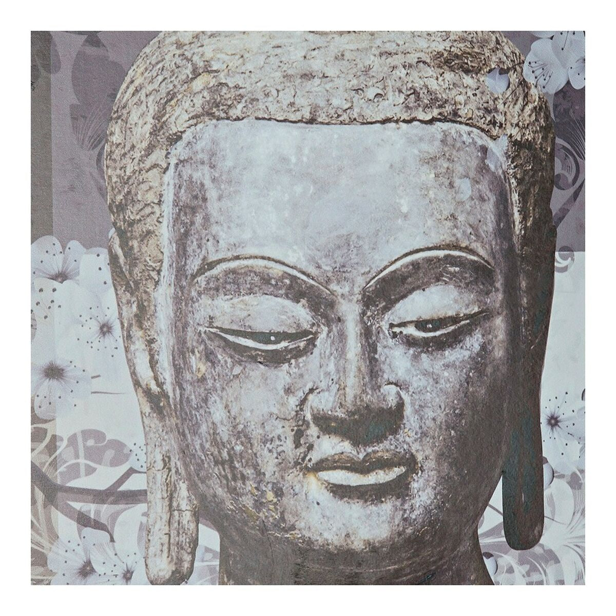 Koristerasia buddha 2 kpl, harmaa MDF puu 46,5 x 6 x 31 cm, sisustukseen