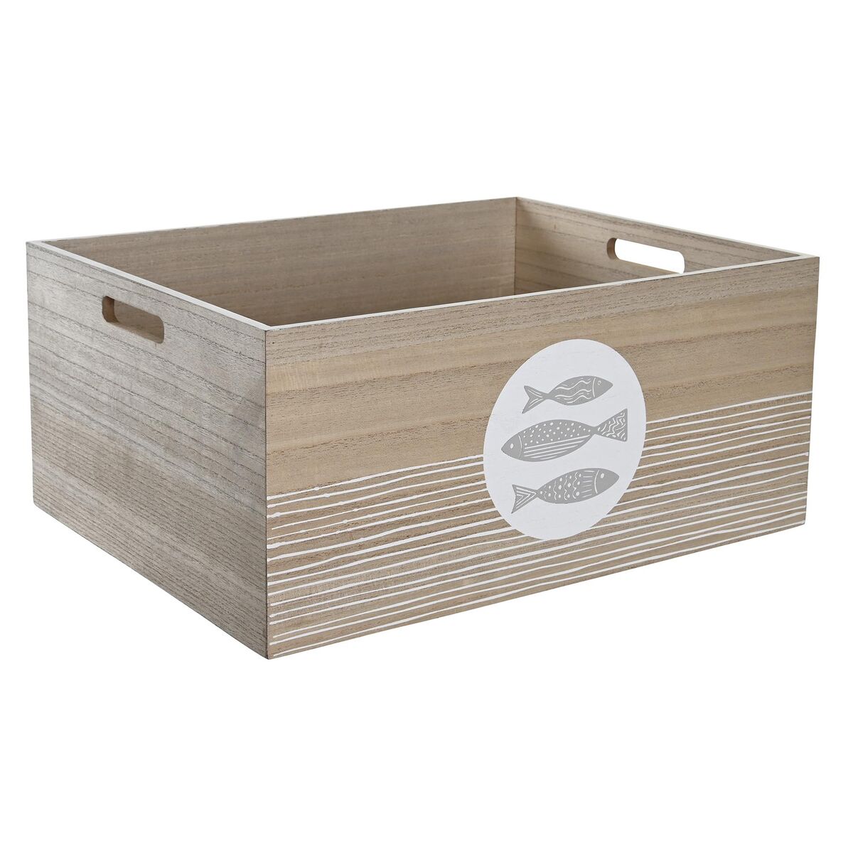 Koristerasia merellinen MDF luonnonpuu, kala-kuvio 50 x 40 x 22,5 cm