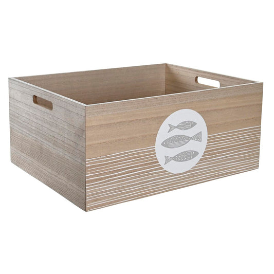 Koristerasia merellinen MDF luonnonpuu, kala-kuvio 50 x 40 x 22,5 cm