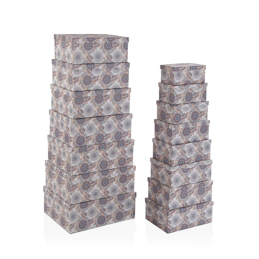 Koristerasiasetti 15 kpl, kartonkiset säilytyslaatikot moniväriset kuvioidut