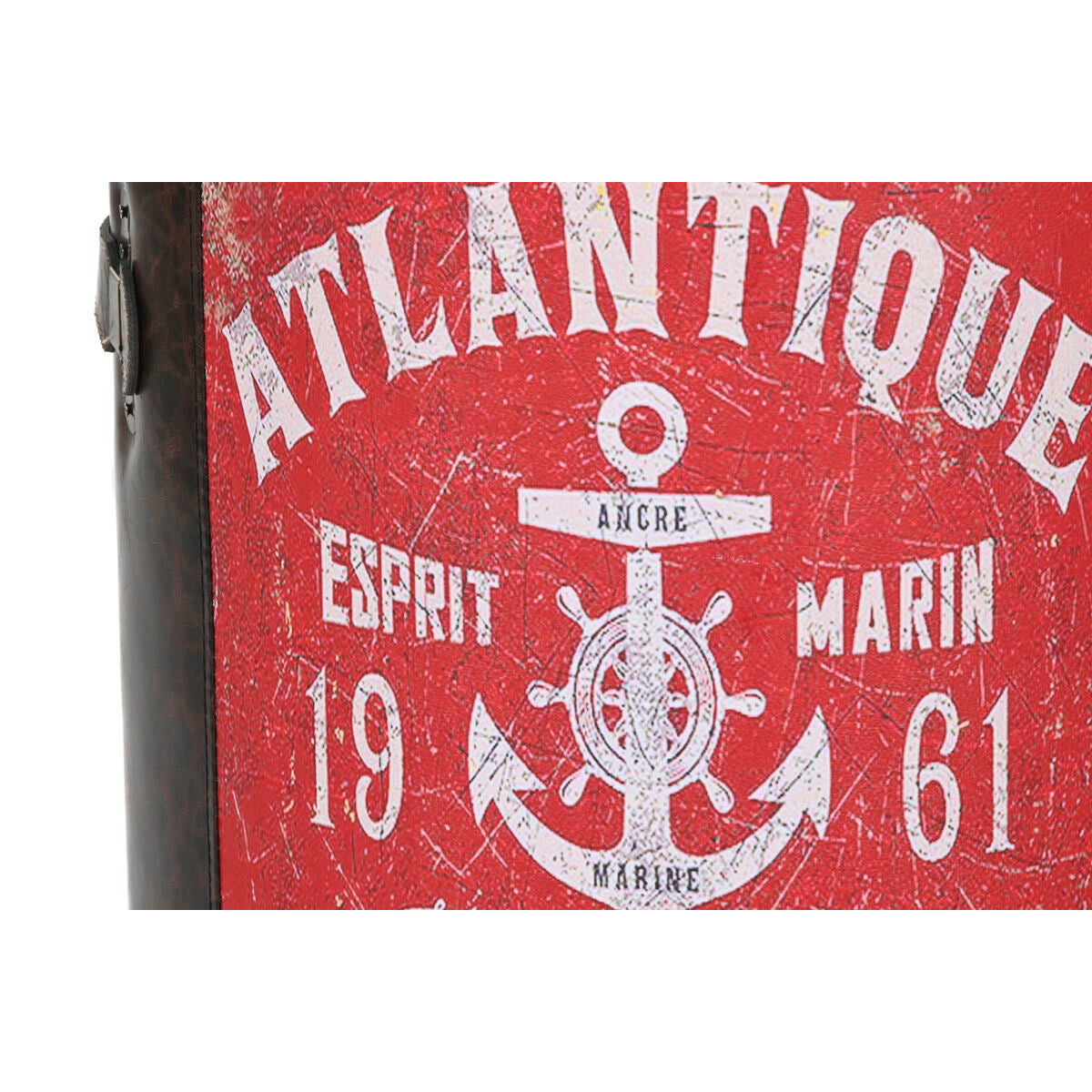 Koristerasiasetti vintage ruskea-multivärinen polyuretaani & metalli 2-osainen