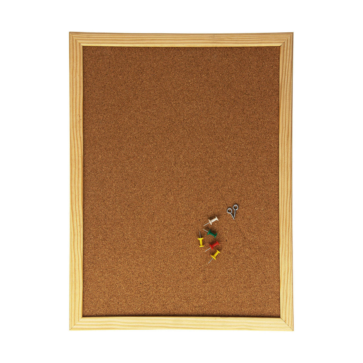 Korkkitaulu 40 x 30 cm, puukehys ruskea - ilmoitustaulu kotiin & toimistoon