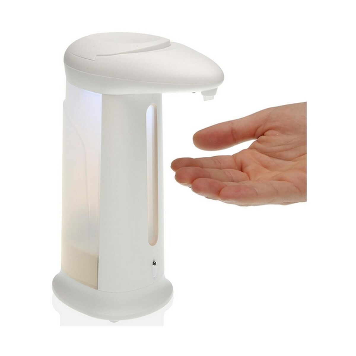 Kosketukseton annostelija 1 l sensorilla, hiljainen, valkoinen ABS 8 x 21 x 12 cm