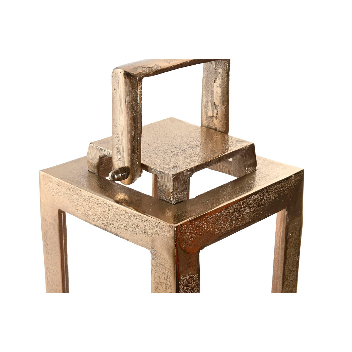 Lyhty kullattu alumiinikehys 15 x 15 x 59 cm, moderni kristallilasikuppi