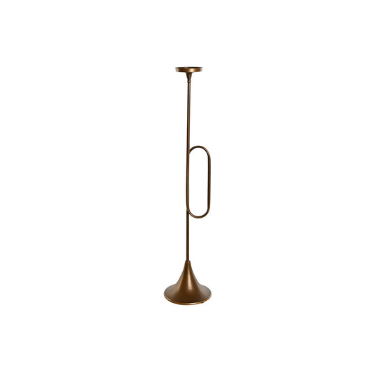 Kynttilänjalka metallinen 98 cm, kultainen elegantti lattiakynttilänjalka