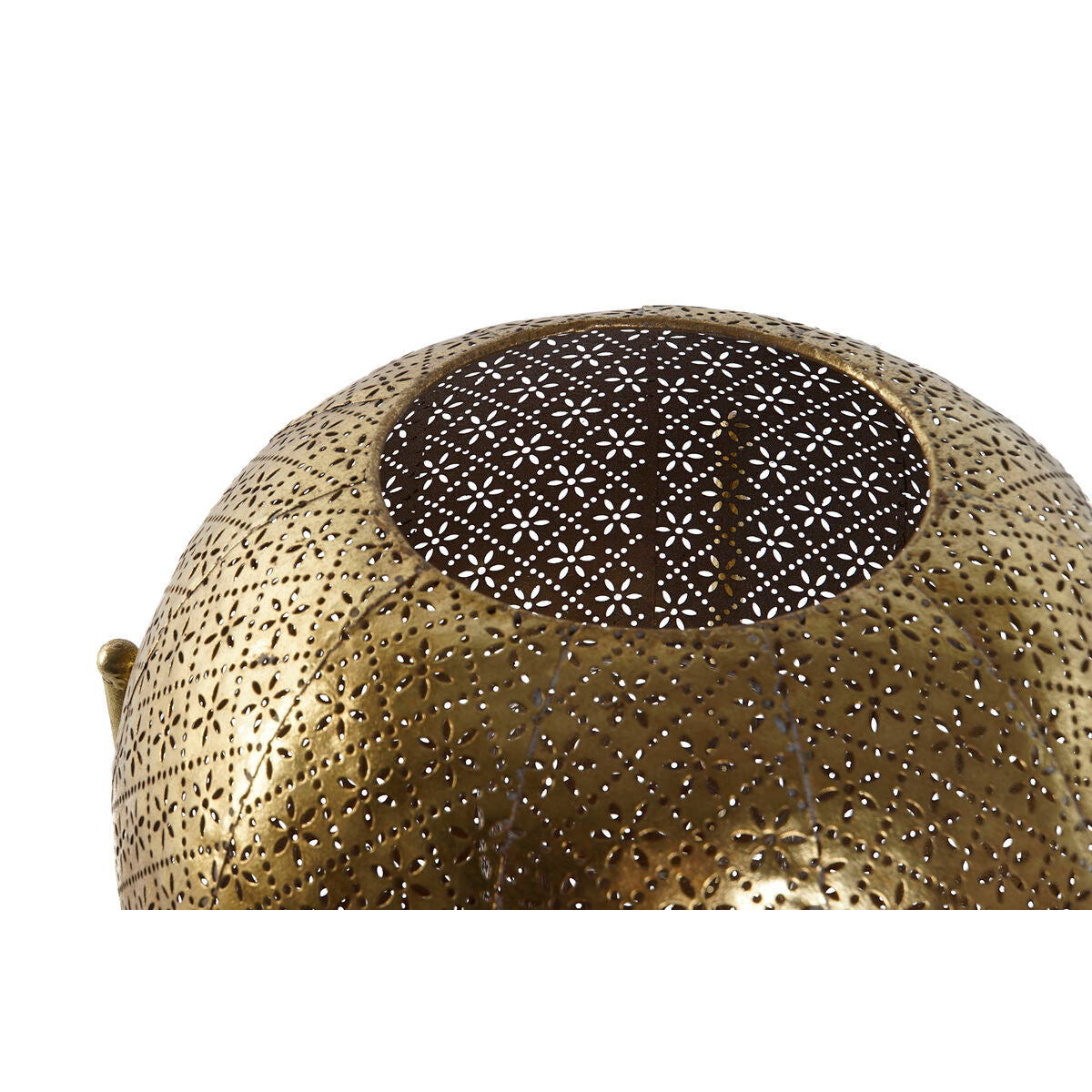 Kynttilänjalka kultainen metallikristalli 29 x 29 x 26,5 cm sisustukseen pöydälle