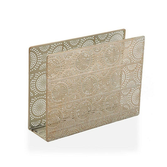 Lehtiteline, kultattu metalli, reikäkuvio, tyylikäs olohuone, 10,2×30,5×40 cm