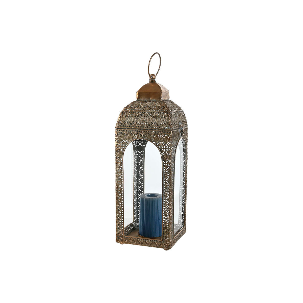 Koristelyhty arabityyli kultainen metallia & kristalli 20 x 20 x 56 cm, 2 kpl