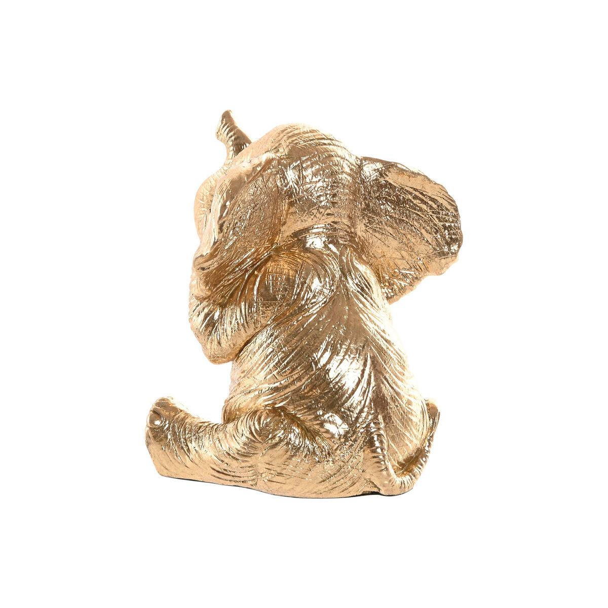 Kultainen norsupatsas, resiini 3 kpl 13×12×14 cm, koriste setti sisustukseen
