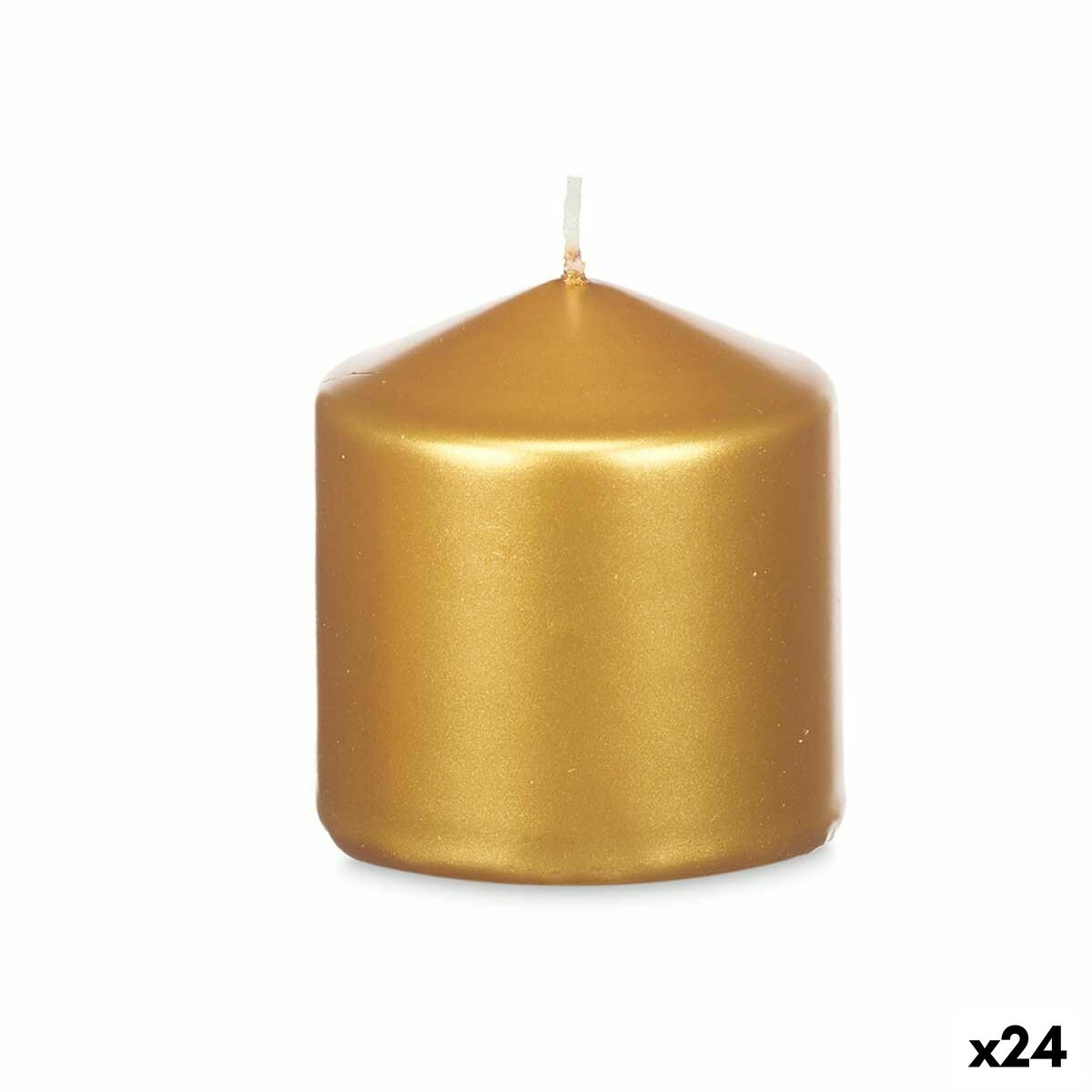 Kultainen kynttilä 24 kpl, pöytäkynttilä 7 x 7,5 x 7 cm, 27 h