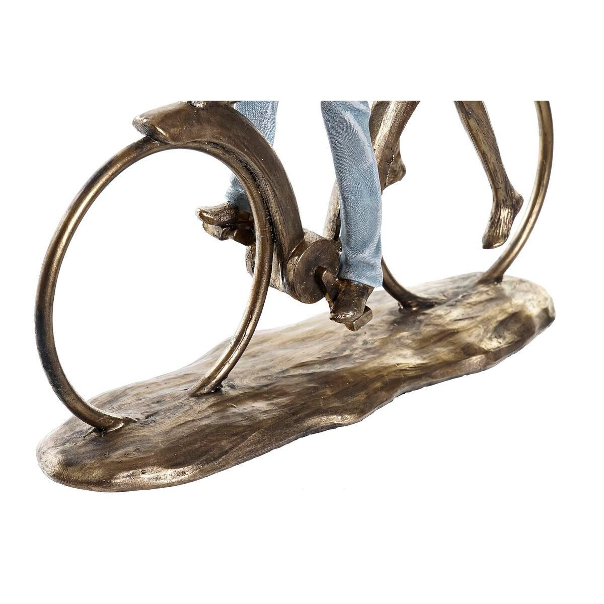 Koristehahmo pari kupari, polkupyörä-hahmot resin, sisustus 27 x 9,5 x 23 cm