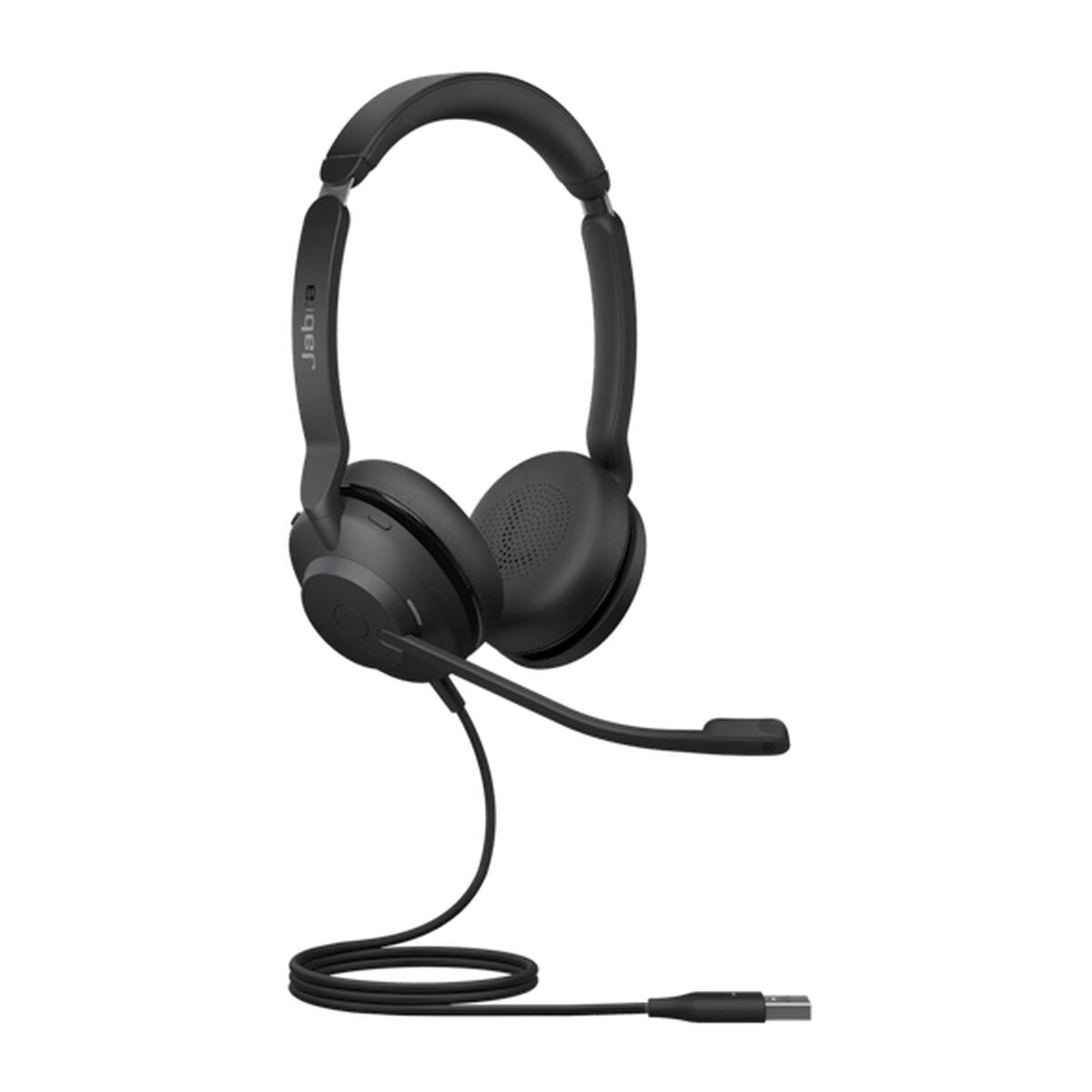 Kuuloke mikrofonilla USB-C, langallinen toimistokuuloke etätyöhön, musta