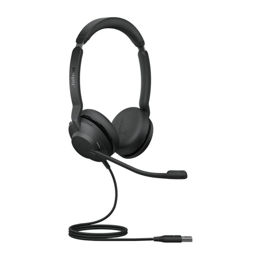 Kuuloke mikrofonilla USB-C, langallinen toimistokuuloke etätyöhön, musta