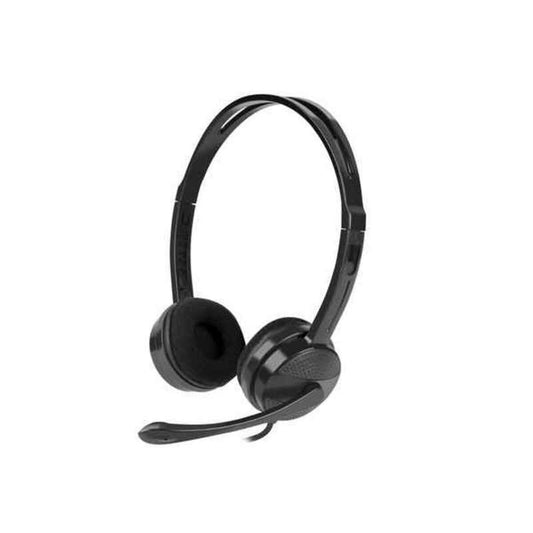Kuulokkeet mikrofonilla johdolliset 3,5 mm, supraaural 2 m kaapeli - toimistoon