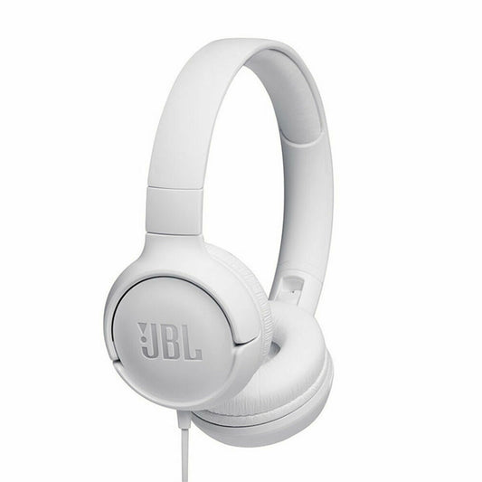Kuulokkeet mikrofonilla, langallinen 3,5 mm, taittuva, valkoinen JBL Tune 500