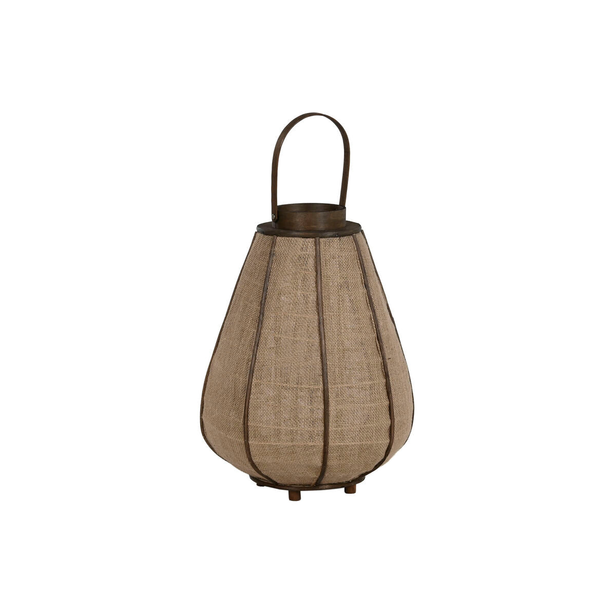 Kynttilälyhty juutti & bambu 36 x 36 x 48,5 cm, luonnonväri, itämainen muotoilu