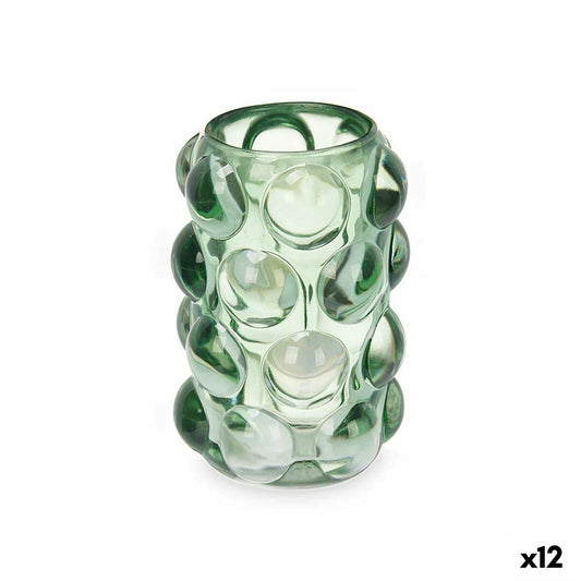 Kynttilänjalka vihreä kristalli mikrohelmet 12 kpl 8,4 x 12,5 x 8,4 cm