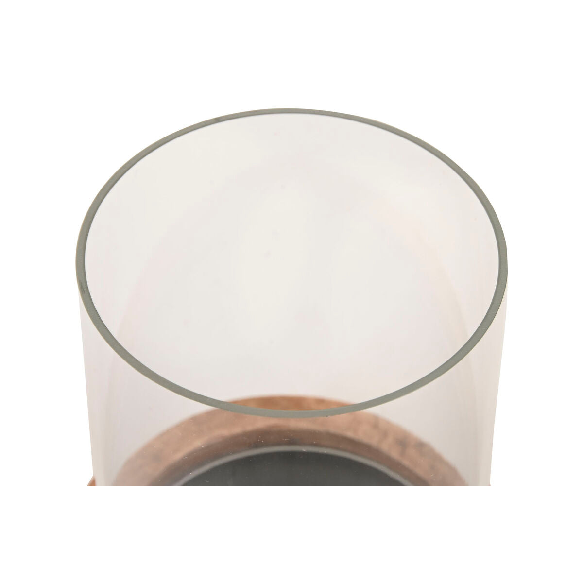 Kynttilänjalka lasikupu mangopuu köysikoriste, ruskea maalaisromanttinen