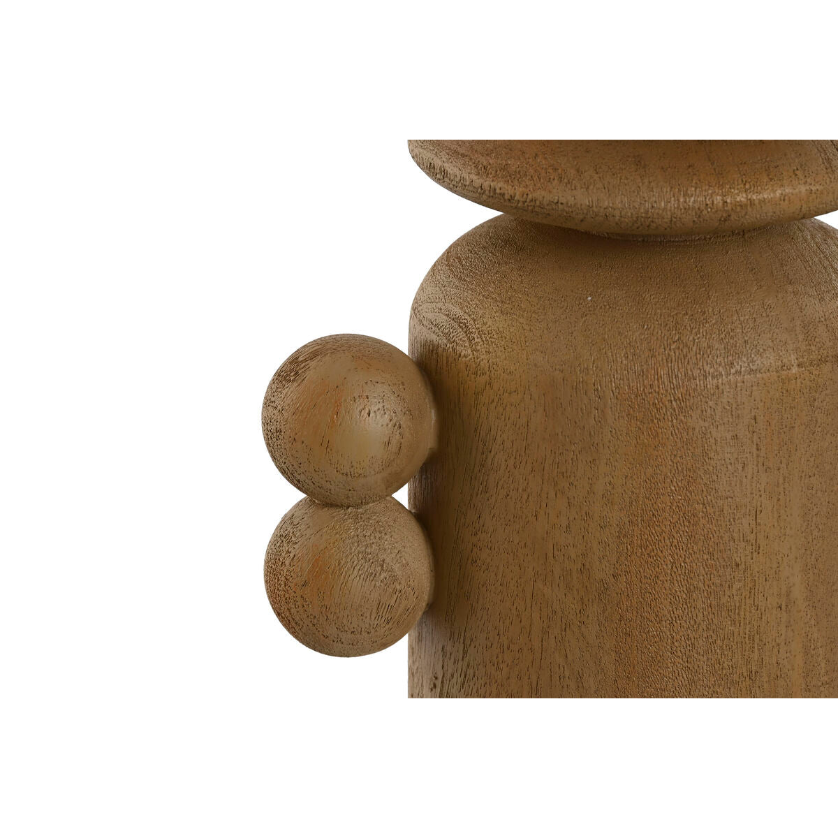 Kynttilänjalka, ruskea puunkuvio hartsi 15 x 9,5 x 35 cm, skandinaavinen