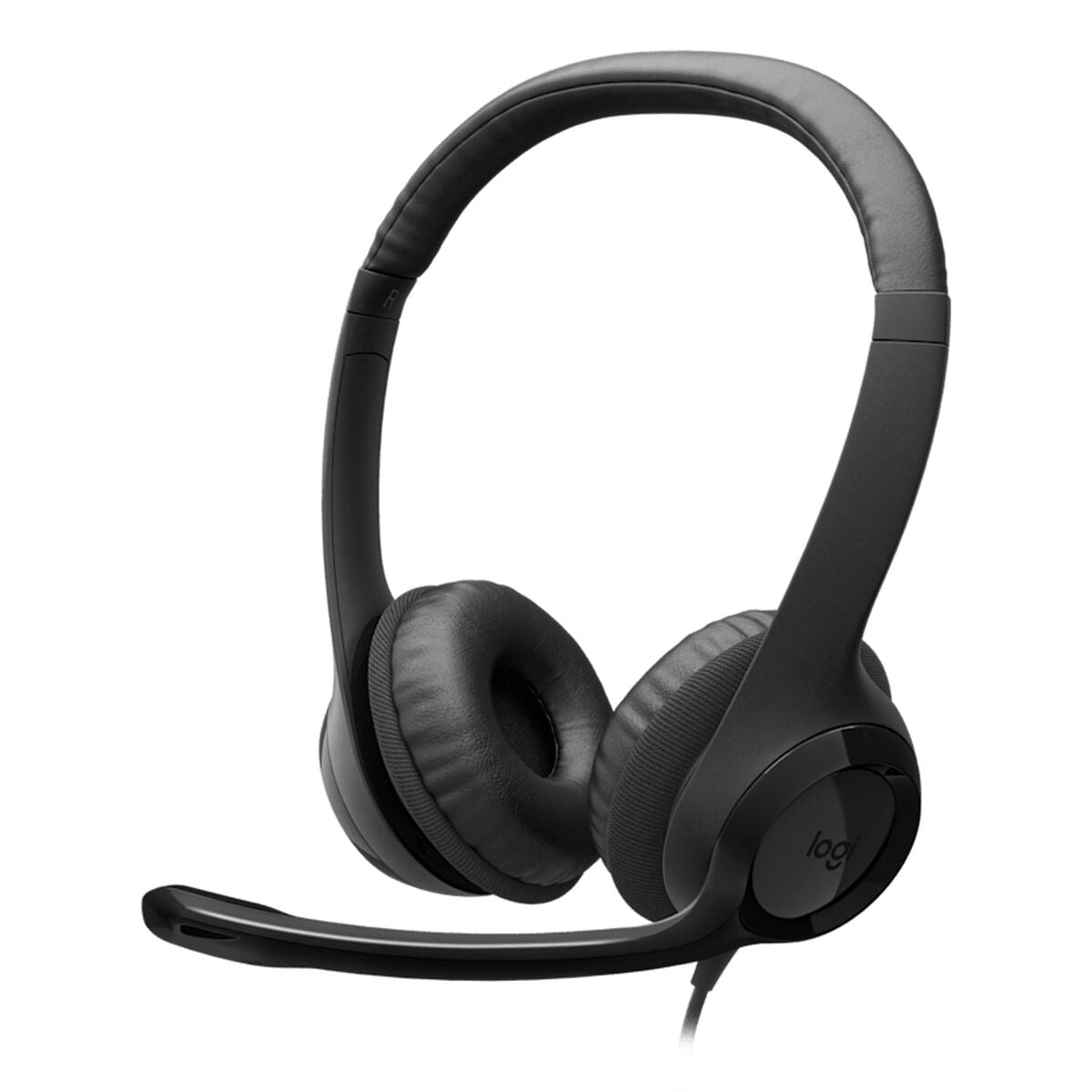 Langalliset kuulokkeet mikrofonilla etätyöhön, pehmustetut korvatyynyt, Logitech