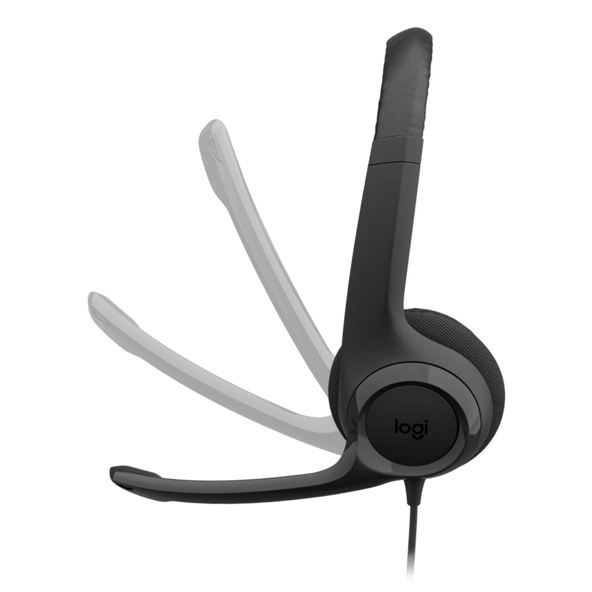 Langalliset kuulokkeet mikrofonilla etätyöhön, pehmustetut korvatyynyt, Logitech
