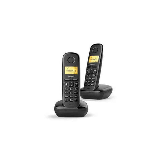 Langaton puhelin DECT duo, 2 kuuloketta, handsfree, näyttö, musta - Gigaset
