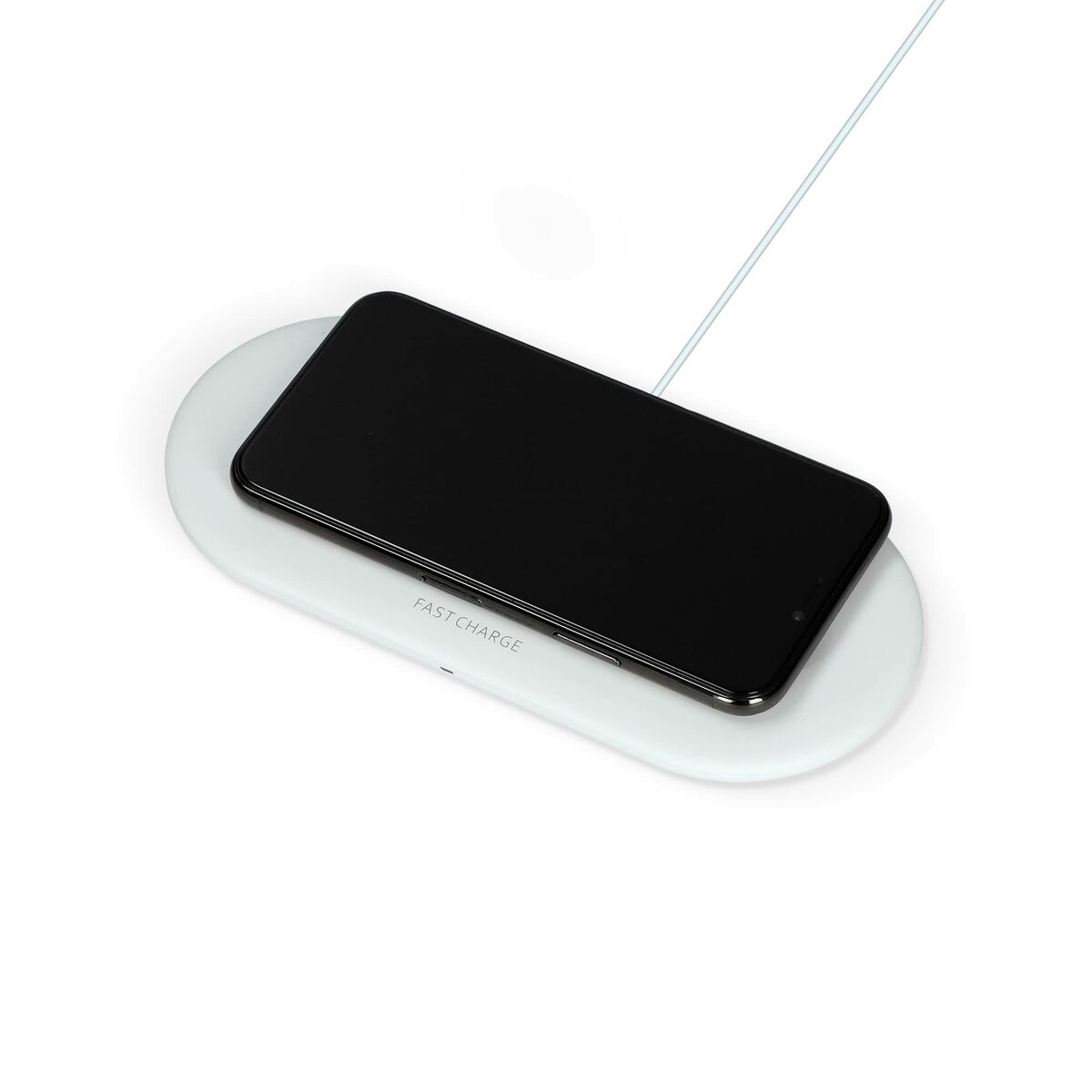 Langaton laturi 15 W Qi-teknologia, yhteensopiva Apple-laitteille, valkoinen