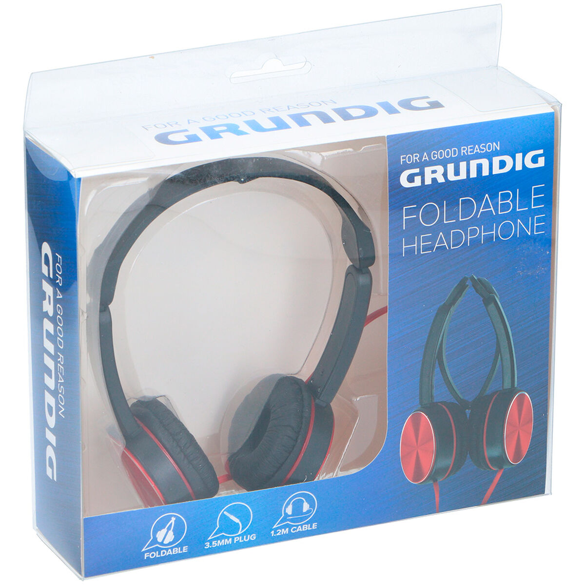 Langattomat kokoontaitettavat kuulokkeet, supraaural, 3,5 mm-liitäntä - Grundig